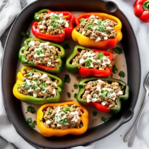 Stuffed Peppers with Turkey and Vegetables compressed image1