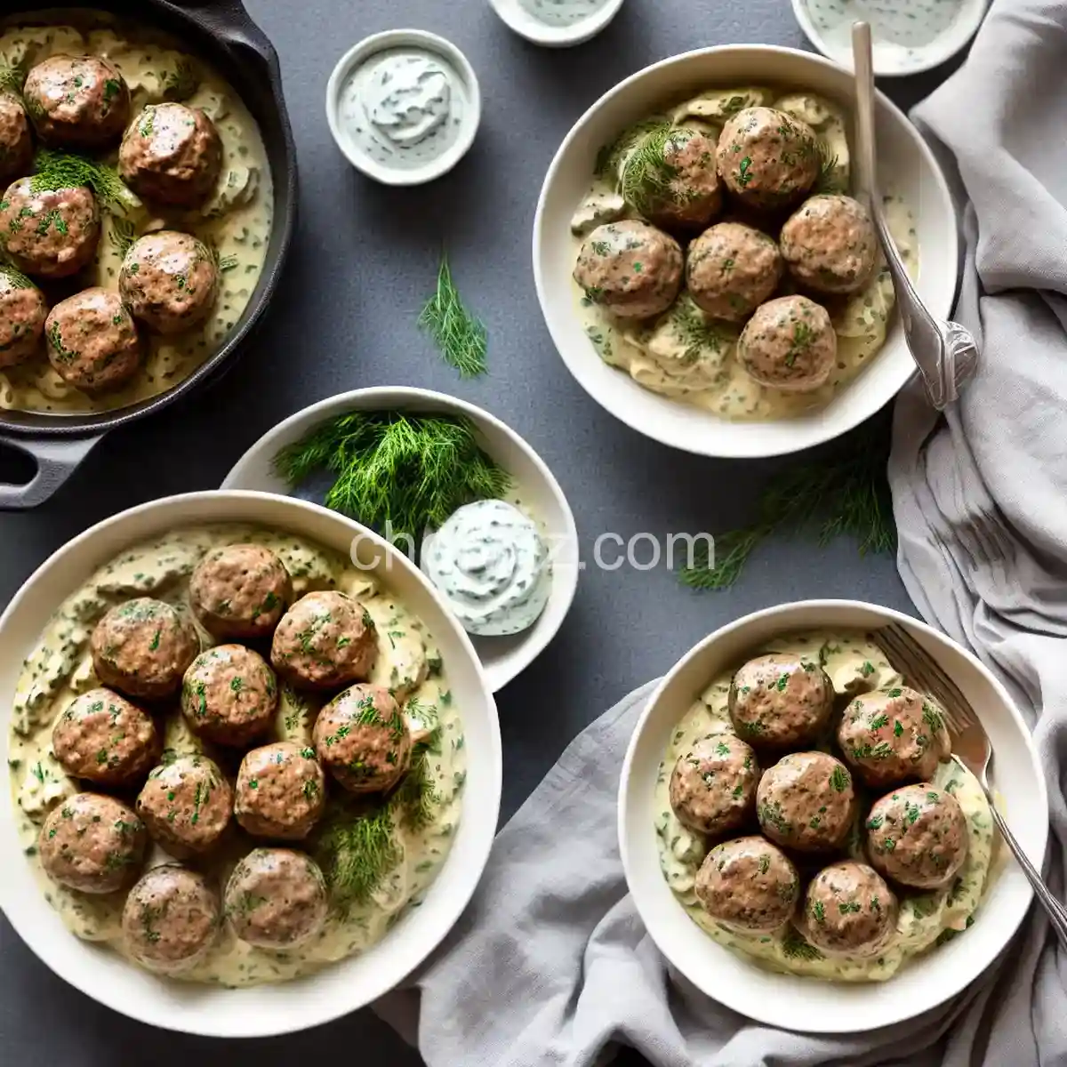Swedish Meatballs with Creamy Dill Sauce compressed image1