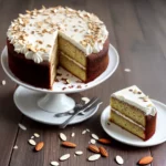 Toasted Almond and Coconut Cake with White Chocolate Ganache compressed image1 3