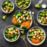Tofu Broccoli Bowls with Carrot Ginger Dressing compressed image3
