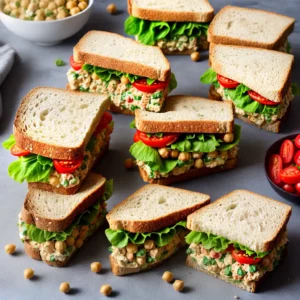 Vegan Sandwich Ideas Chickpea Salad Sandwiches compressed image3
