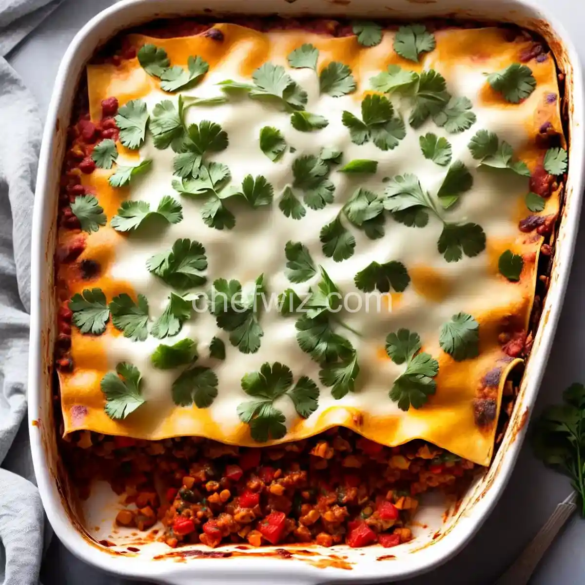 Vegetarian Mexican Lasagna compressed image1