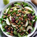 Winter Salad Recipes Pear Salad with Balsamic Walnuts compressed image3