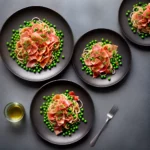 Aglio e Olio with Peas and Prosciutto compressed image1