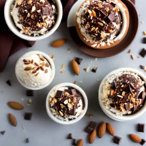 Almond Joy Toasted Coconut with Dark Chocolate and Almonds Ice Cream Recipe compressed image1