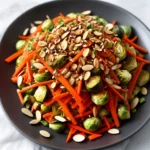 Asian Brussels Sprout Slaw with Carrots and Almonds compressed image1