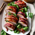 Bacon Wrapped Turkey Breast Stuffed with Spinach and Feta compressed image1