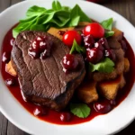 Bison Tenderloin with Cherry Onion Chutney compressed image1