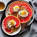 Broiled Grapefruit with Honey Yogurt and Granola compressed image1