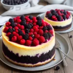 Burnt Cheesecake with Blackberries compressed image1