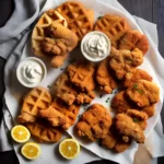 Buttermilk Waffles with Buttermilk Fried Chicken Tenders compressed image1
