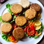Cauliflower Falafel Veggie Burgers compressed image1