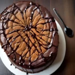 Chocolate Chip Cheesecake with Chocolate Glaze Topping compressed image1
