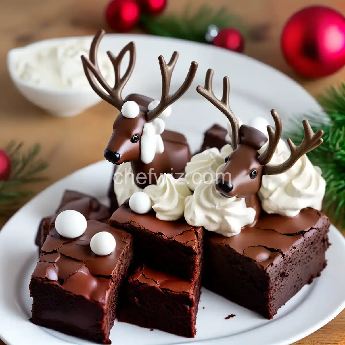 Christmas Reindeer Brownies - Recipes. Food. Cooking. Eating. Dinner ideas. - ChefWiz.com