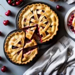 Classic Sour Cherry Pie With Lattice Crust compressed image1