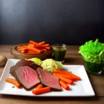 Corned Beef Brisket Potatoes Cabbage and Carrots for St. Patricks Day compressed image1
