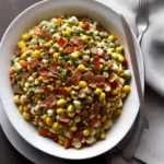 Creamy Succotash with Bacon Thyme and Chives compressed image1