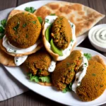 Falafel in Pita with Yogurt Sauce compressed image1