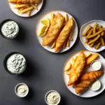 Fish and Chips with Malt Vinegar Mayonnaise compressed image1