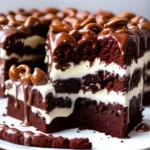 Fudgy Chocolate Pretzel Cake Recipe compressed image1