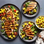 Grilled Fish on Pineapple Planks with Spicy Pineapple Salsa compressed image1