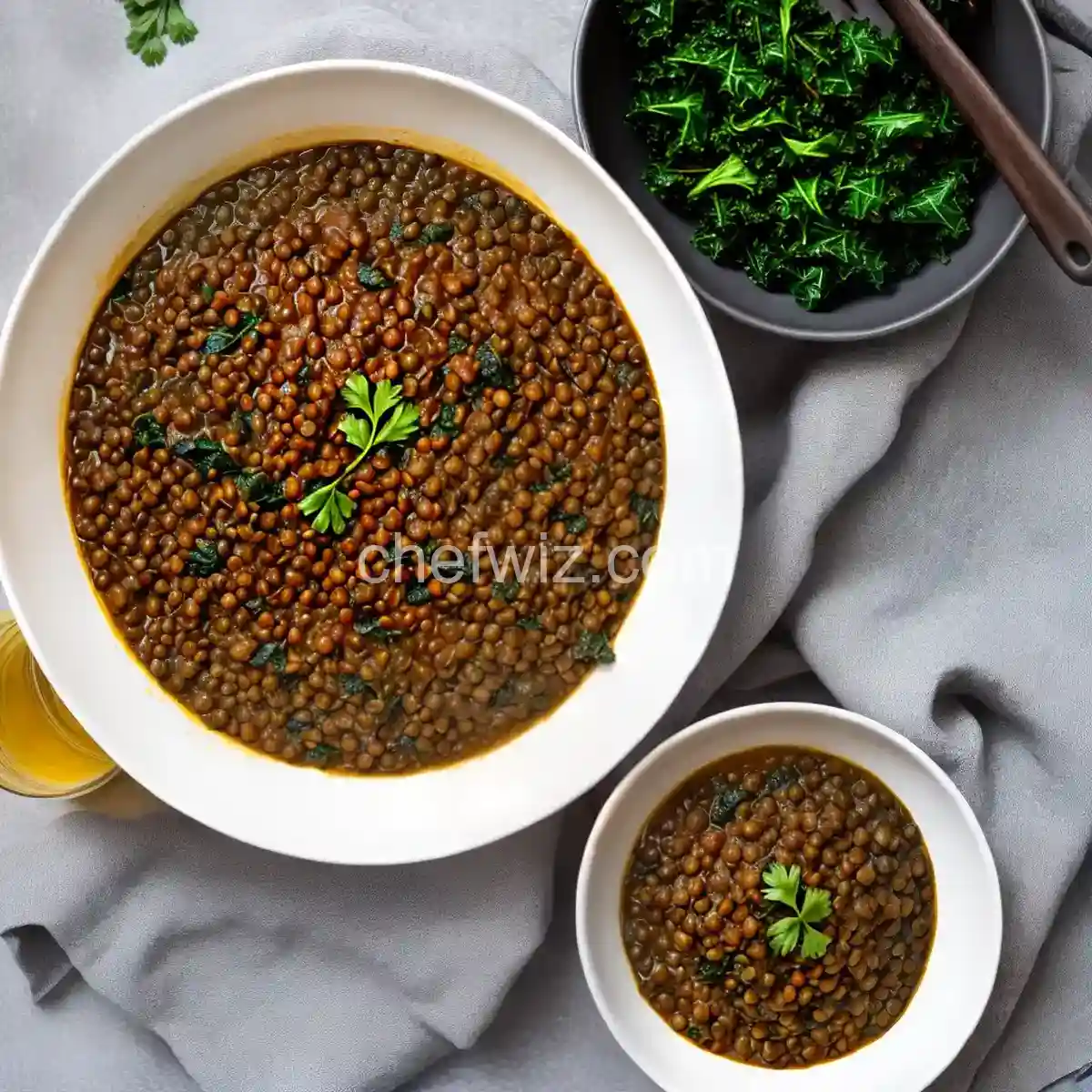 Healthy Braised Lentils with Kale compressed image1