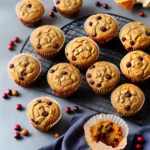 Healthy Pumpkin Cranberry Muffins compressed image1
