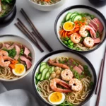 Hiyashi Chuka Cold Ramen With Shrimp Ham and Vegetables Recipe compressed image1
