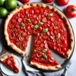 Homemade Philadelphia Tomato Pie Style Pizza Recipe compressed image1