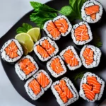 Homemade Salmon Sushi Rolls compressed image1