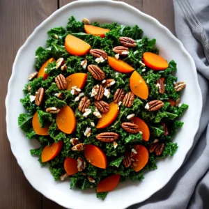 Kale and Persimmon Salad with Pecan Vinaigrette compressed image1