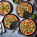 Margherita Pizza with Sausage and Pesto compressed image1