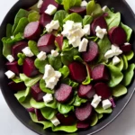 Microwave Beets with Greens and Goat Cheese compressed image1