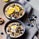 Overnight Steel Cut Oats with Yogurt and Blueberries compressed image1