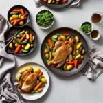 Pan Roasted Chicken With Vegetables and Dijon Jus Recipe compressed image1