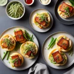 Pork Belly Buns with Spicy Mayo Scallions and Pickled Bean Sprouts Recipe compressed image1