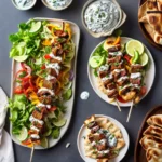 Pork Souvlaki With Pita and Tzatziki compressed image1