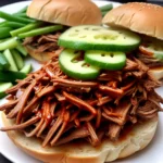 Pulled Pork Sandwich with Black Pepper Vinegar Sauce and Green Onion Slaw compressed image1