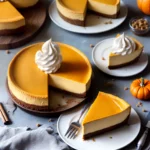 Pumpkin Cheesecake With BourbonSour Cream Topping compressed image1
