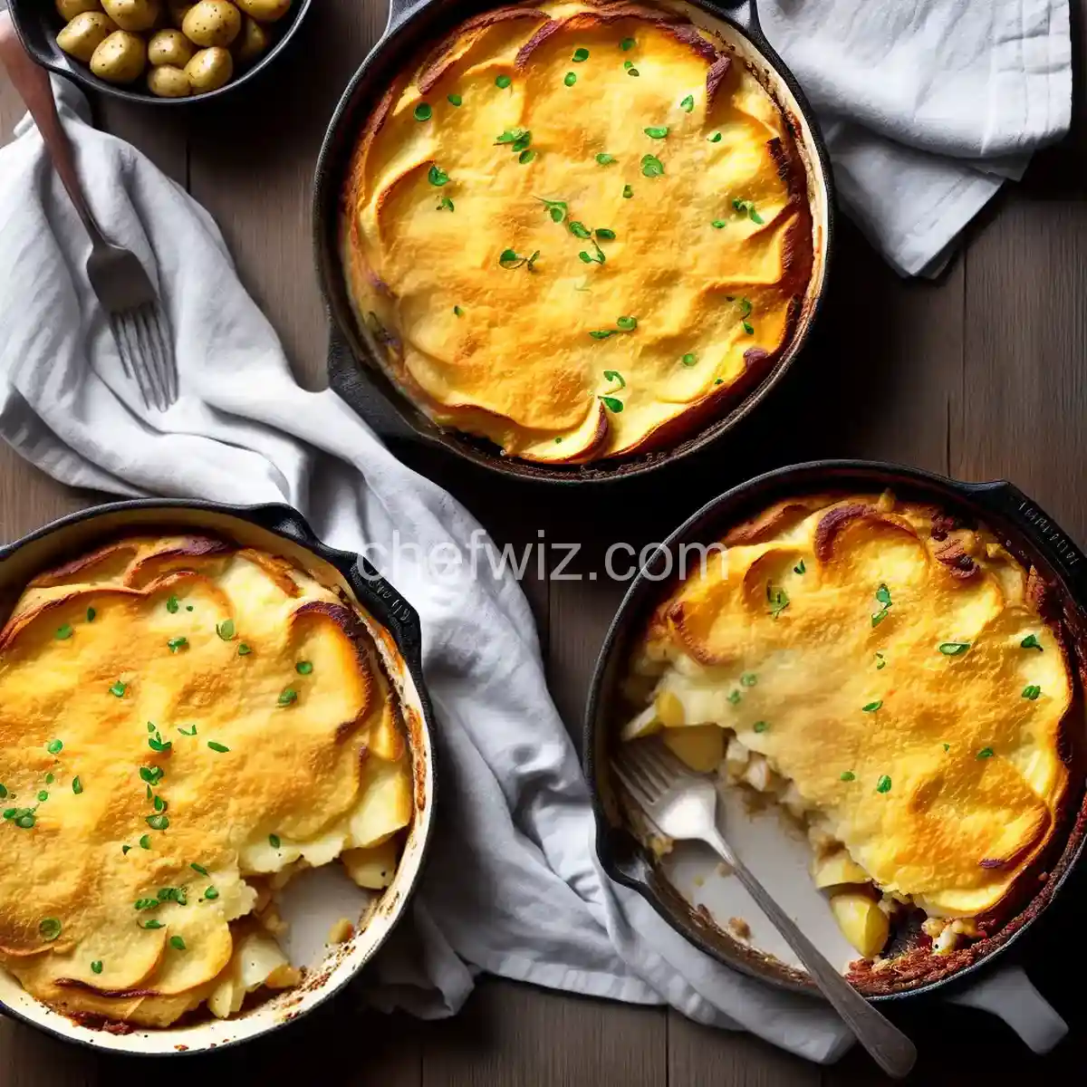 Rich and Creamy Potatoes au Gratin Recipes. Food. Cooking. Eating. Dinner ideas.