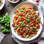 Romesco Pasta Salad With Basil and Parmesan compressed image1