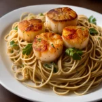 Savory Sea Scallops and Angel Hair Pasta compressed image1