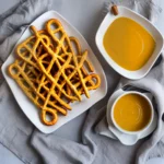 Soft Pretzel Sticks with Honey Mustard Dipping Sauce compressed image1