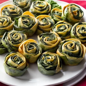Spinach Artichoke and Sausage Pinwheels compressed image1