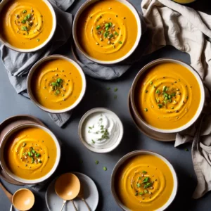Squash Soup in Pumpkin Bowls compressed image1