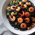 Squid Ink Pasta with Shrimp Nduja and Tomato compressed image1