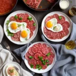 Sunday Brunch Kosher Salami and Eggs Recipe compressed image1