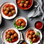 Turkey Meatballs With Romesco Sauce compressed image1