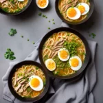 Turkey Paitan Ramen With Crispy Turkey and Soft Cooked Egg Recipe compressed image1