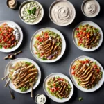 Turkey Shawarma with Tomato Relish and Tahini Sauce compressed image1